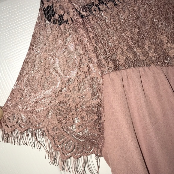 Mauve Pink Lace Dress - Picture 3 of 5